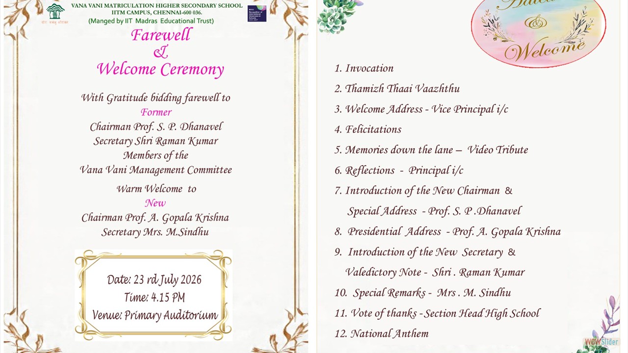 INVITATION FAREWELL CHAIRMAN & SECRETARY